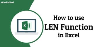 Len function in MS Excel